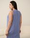 Сорочка на широких бретелях Plus Size - сердечки - Віскоза Синій 2xl Фото товару 6 з 6
