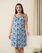 Віскозна сорочка з широкими бретельками - Plus Size Синій l Фото товару 2 з 8