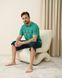 Мужской комплект Plus Size - шорты в клетку Бирюзовый 2xl Фото товара 2 из 7