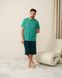Мужской комплект Plus Size - шорты в клетку Бирюзовый 2xl Фото товара 1 из 7