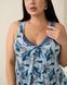 Віскозна сорочка з широкими бретельками - Plus Size Синій l Фото товару 6 з 8
