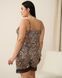 Пижама Plus Size с майкой и шортами Леопард - вискоза Коричневый 2xl Фото товара 6 из 9