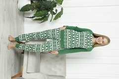 Жіноча піжама зі штанами - Новорічний орнамент - Family look для родини Фото товару - Інтернет-магазин Zaragoza
