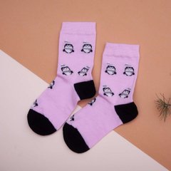 Шкарпетки для дівчинки - рожеві з пингвинчиками, Світло-рожевий, 25-29