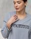 Жіноча піжама зі штанами сіра у клітинку - Позитив - Family look для пари Фото товару 4 з 11