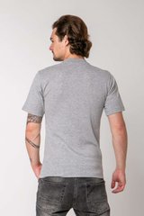 Мужская футболка с закрытым горлом - Меланж, Світло-сірий, 4xl