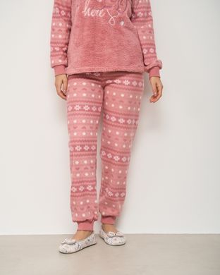 Женский костюм со штанами ВелюрСофт+Флис - зимний узор Фото товара - Интернет-магазин Zaragoza
