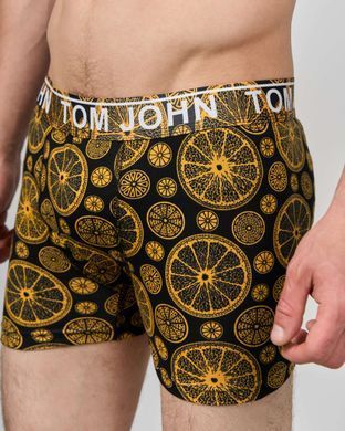 Боксеры мужские Tom John - Лимоны, Чорний, l