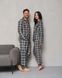 Женская пижама на пуговицах - в клетку - Family look для пары Фото товара 15 из 15