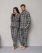 Женская пижама на пуговицах - в клетку - Family look для пары Фото товара 9 из 15