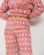 Женский костюм со штанами ВелюрСофт+Флис - зимний узор Фото товара 4 из 10
