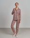 Женская пижама на пуговицах со штанами - Клетка с бабочками Фото товара 1 из 8