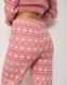 Женский костюм со штанами ВелюрСофт+Флис - зимний узор Фото товара 10 из 10