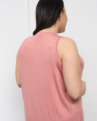 Женская сорочка Plus Size на широких бретельках - Бамбук Розовый 2xl