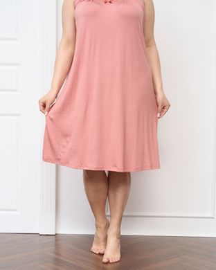 Женская сорочка Plus Size на широких бретельках - Бамбук Розовый 2xl