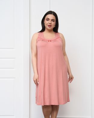 Женская сорочка Plus Size на широких бретельках - Бамбук Розовый 2xl