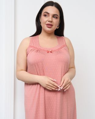 Женская сорочка Plus Size на широких бретельках - Бамбук Розовый 2xl
