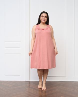 Женская сорочка Plus Size на широких бретельках - Бамбук Розовый 2xl