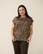 Жіночий комплект з капрі Plus Size - верх леопард Коричневий 2xl Фото товару 3 з 7