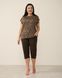 Жіночий комплект з капрі Plus Size - верх леопард Коричневий 2xl Фото товару 2 з 7