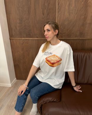 Футболка oversize Pechenka 26003 Молочный в универсальном размере