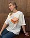 Футболка oversize Pechenka 26003 Молочный в универсальном размере Фото товара 5 из 7