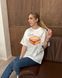 Футболка oversize Pechenka 26003 Молочный в универсальном размере Фото товара 4 из 7