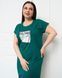 Жіноча туніка з коротким рукавом Plus Size - Feel great Темно-бірюзовий 2xl Фото товару 3 з 6