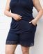 Віскозна однотонна піжама з шортиками - Plus Size Темно-синій 2xl Фото товару 4 з 7