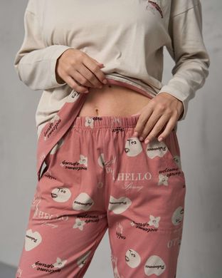 Женская пижама со штанами - без манжета - Hello Фото товара - Интернет-магазин Zaragoza