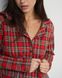 Жіноча піжама на ґудзиках зі штанами - червона клітинка Фото товару 5 з 9