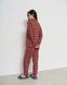 Женская пижама на пуговицах со штанами - красная клетка Фото товара 8 из 9