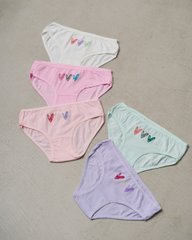 Подростковые трусики на девочку - Цветные сердечки Фото товара - Интернет-магазин Zaragoza