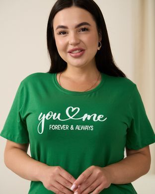 Комплект футболка і шорти - Plus size - You me Зелений l