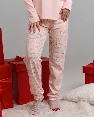 Женская хлопковая пижама - штаны в надписи Фото товара - Интернет-магазин Zaragoza