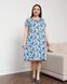 Вискозная сорочка Plus Size в мелкие веточки Темно-бирюзовый 2xl Фото товара 1 из 7