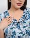 Вискозная сорочка Plus Size в мелкие веточки Темно-бирюзовый 2xl Фото товара 5 из 7