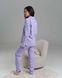 Жіноча піжама на ґудзиках зі штанами - бузкова в горошок Фото товару 7 з 8