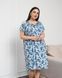 Вискозная сорочка Plus Size в мелкие веточки Темно-бирюзовый 2xl Фото товара 2 из 7