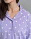 Женская пижама на пуговицах со штанами - сиреневая в горошек Фото товара 5 из 8