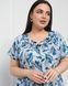 Вискозная сорочка Plus Size в мелкие веточки Темно-бирюзовый 2xl Фото товара 4 из 7