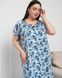 Вискозная сорочка Plus Size в мелкие веточки Темно-бирюзовый 2xl Фото товара 3 из 7