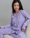 Жіноча піжама на ґудзиках зі штанами - бузкова в горошок Фото товару 2 з 8