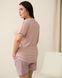 Жіночий комплект з шортами бавовна - Plus Size - Метелик Пудровий 2xl Фото товару 6 з 6
