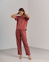 Пижама женская со штанами однотонная - 3 цвета Фото товара - Интернет-магазин Zaragoza