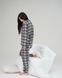 Жіночий костюм зі штанами Фліс - на ґудзиках - Клітинка Фото товару 6 з 9