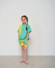 Підлітковий комплект з шортами на дівчинку - Only you, Жовтий, 8-9