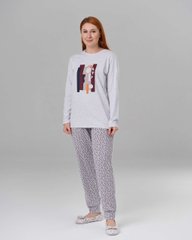 Батальная пижама со штанами - абстракция, Світло-сірий, 2xl