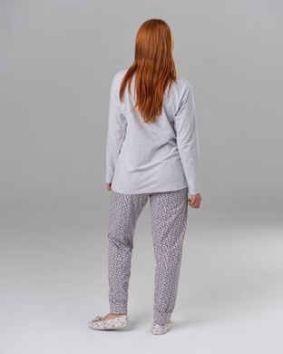 Батальная пижама со штанами - абстракция, Світло-сірий, 2xl