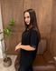 Футболка oversize с кружевом 26005-2 Черный в универсальном размере Фото товара 7 из 9